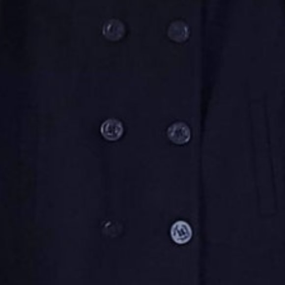 BLACK WOOL PEACOAT | '70s Vintage Clothing | M - Picture 6 of 8